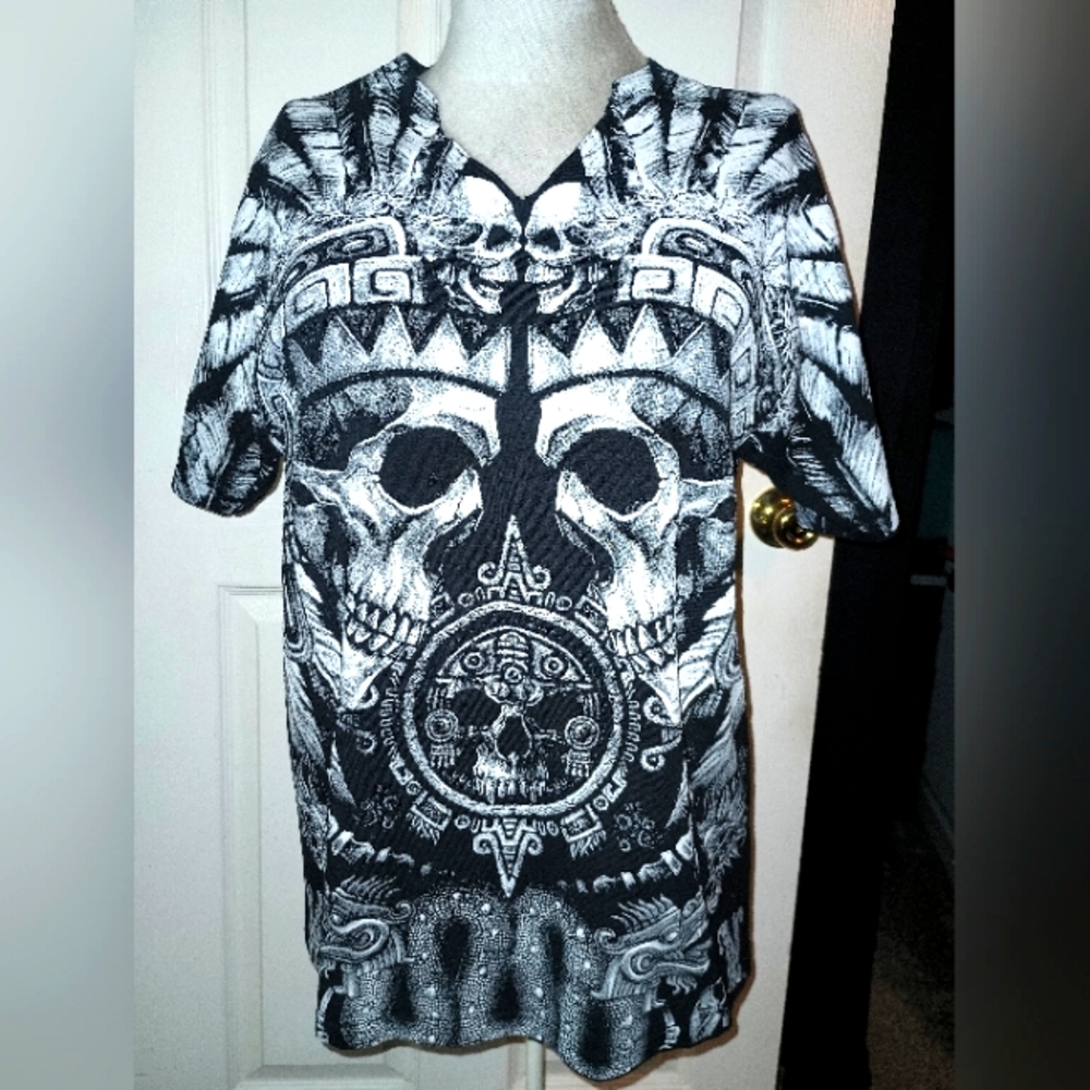Mexican Aztec Warrior Men's T-shirt Size L